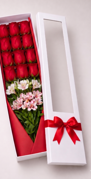 R10 Caja de 12 rosas